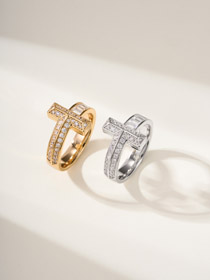 Tiffany diamond white stone ring-3600